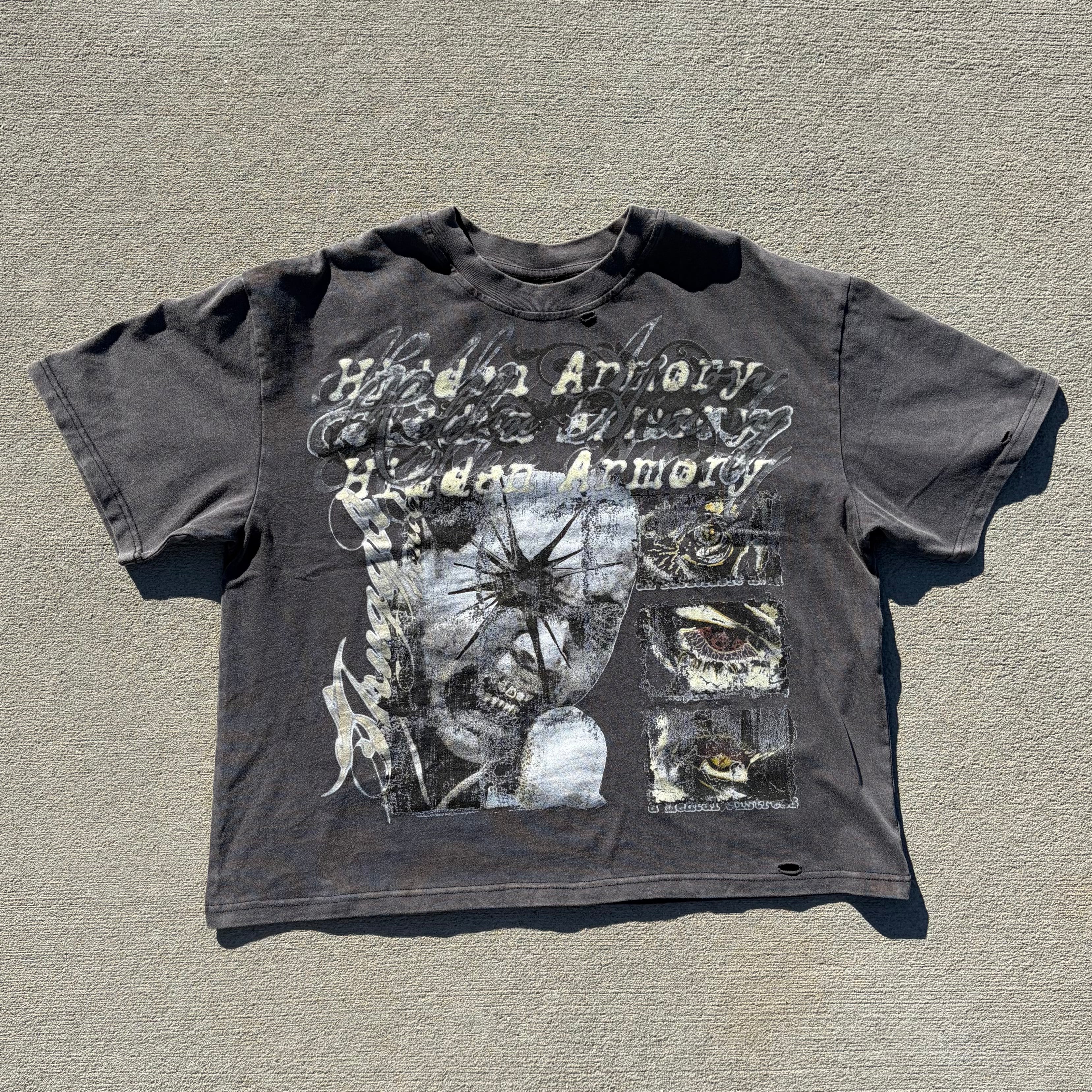Pre-Order: Armory Tee — Skull Wordmark Graphic Tee