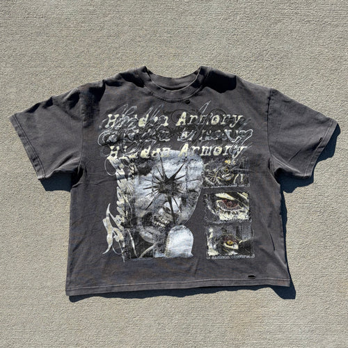 Pre-Order: Armory Tee — Skull Wordmark Graphic Tee